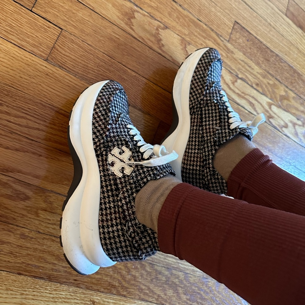 Stunning Houndstooth Pattern Tory Burch Women's G… - image 8